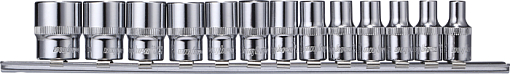 Фото 0 товара Набор головок торцевых 1/4"DR на держателе, 4-14 мм, 13 предметов, Ombra