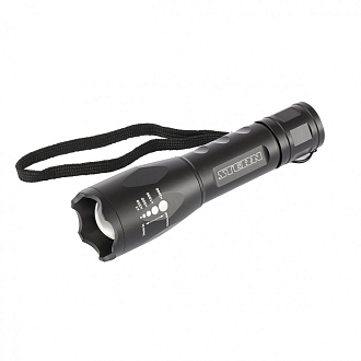 Фонарь, 3 W CREE Led 3 W, зум, 3 режима 100 %-50 %-строб, ремешок, 160 Лм, 200 м, 3 х ААА Stern - фото 1