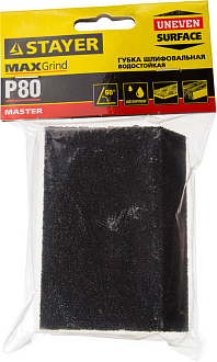 Губка шлифовальная STAYER 100x68x42x26мм, P80, угловая, средняя жесткость, 3561-080 - фото 2