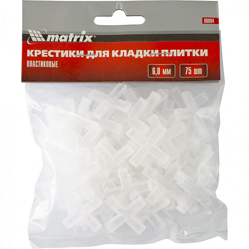 Фото 0 товара Крестики, 6,0 мм, для кладки плитки, 75 шт Matrix