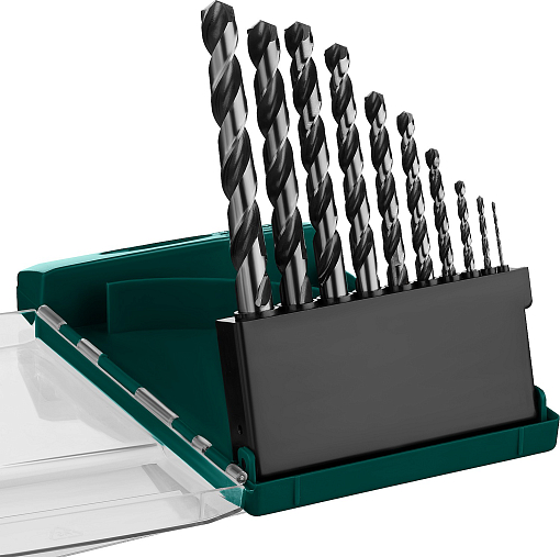 Фото 1 товара Набор сверл по металлу 29651-H10KRAFTOOL 10 шт. (1-10 мм), класс A, HSS-G, сталь М2(S6-5-2)