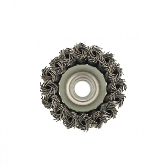 Щетка для УШМ, 65 мм, М14, "чашка", крученая проволока 0,8 мм Matrix - фото 4