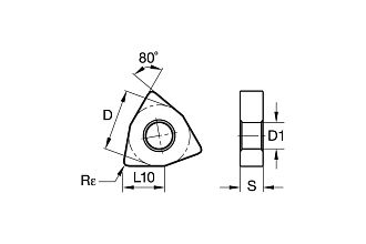 WNMG080408R-S TF9218 токарная пластина Deskar - фото 2