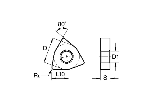 Фото 1 товара WNMG080408R-S TF9218 токарная пластина Deskar