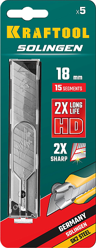 Фото 4 товара Лезвия 18 мм, 5 шт сегментированные SG-18, Kraftool