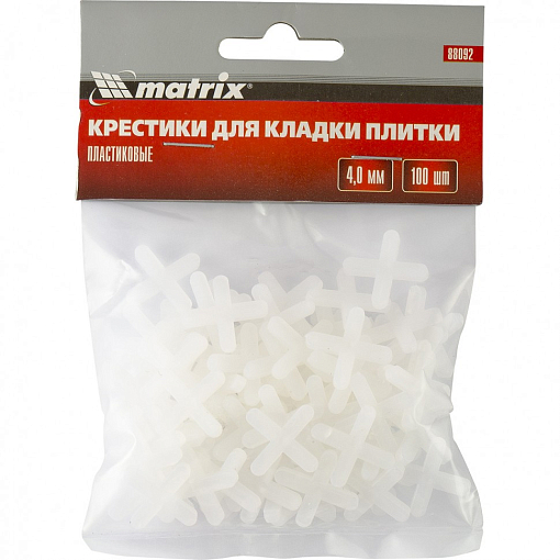 Фото 0 товара Крестики, 4,0 мм, для кладки плитки, 100 шт Matrix