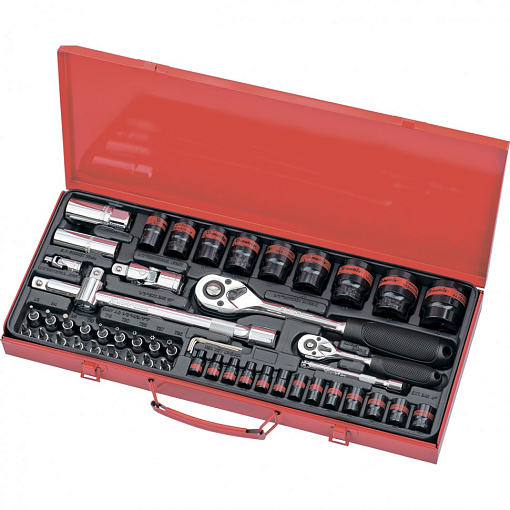 Фото 0 товара Набор слесарно-монтажный с квадратами 1/4, 1/2, 53 предмета Matrix Master