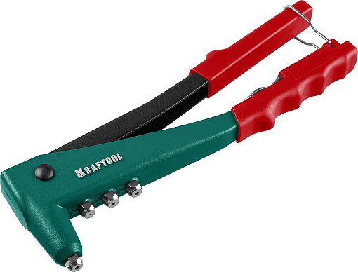 Фото 3 товара Литой заклепочник KRAFTOOL заклепки 2.4-4.8 мм - алюминий и сталь; 2.4-4.0 мм - нерж. сталь, в кейсе, с набором заклепок 31170-H6_z01