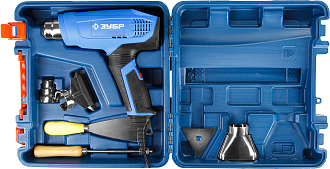 Фен технический ФТ-П2000 М2ДК Профессионал ЗУБР 2000 Вт, 1 режим: 60°С; 2 режим: 80-600°С, кейс - фото 3