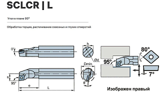 S12M-SCLCL09 DKR державка для внутреннего точения Deskar - фото 2