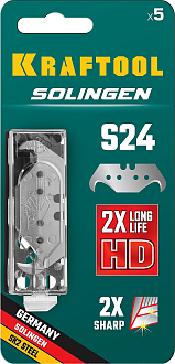Лезвия тип S24 5шт. крюковидные SOLINGEN, Kraftool - фото 5