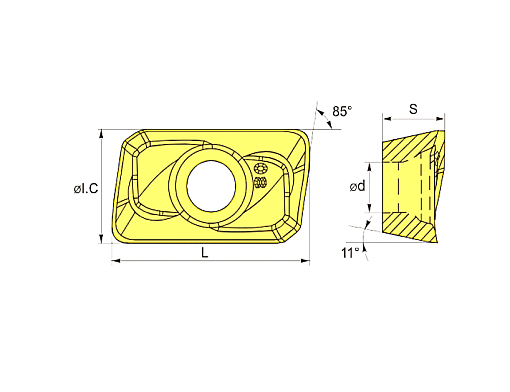 Фото 2 товара APMT 1605PEER XM LF6028S фрезерная пластина Deskar