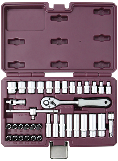 Набор инструмента 1/4"DR, 38 предметов, THORVIK - фото 1