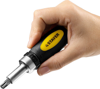 Отвертка реверсивная с битами MAXFIX STAYER 38 шт., 2557-H38 - фото 4