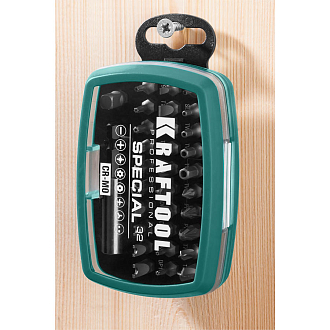 Набор специальных бит с адаптером KRAFTOOL 2610-H32 32 шт. - фото 6