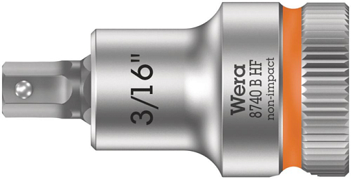 Фото 0 товара 8740 B Hex-Plus HF Zyklop Головка торцевая с битой вставкой с внешним шестигранником, 3/8, с фиксацией, 3/16" x 35 мм