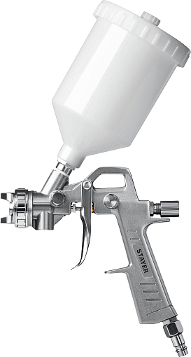 Фото 1 товара Набор пневматический универсальный: краскораспылитель с верхним бачком, пистолеты, пневмошланг STAYER 5 предметов,06488-H5_z01
