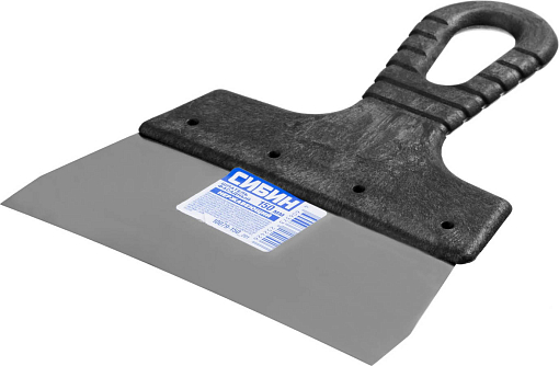 Фото 1 товара Шпатель фасадный СИБИН 150 мм, нержавеющая полотно, пластмассовая рукоятка, 10079-150_z01