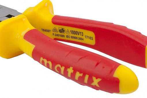 Фото 2 товара Длинногубцы прямые Insulated, 200 мм, двухкомпонентные рукоятки Matrix Professional