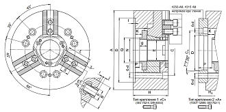 Патрон токарный 3-х кулачковый клиновой полый ППM-250.78Д/A8 БЗСП - фото 2