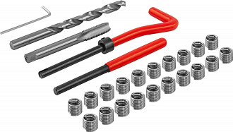 Набор для восстановления резьбы M8x1.25, 25 предметов, THORVIK - фото 2