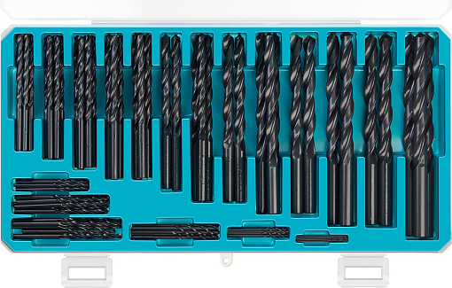Фото 1 товара Набор сверл по металлу СИБИН 100 шт. (1-10 мм), класс В, быстрорежущая сталь, 29610-H100