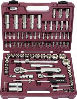 Универсальный набор инструментов 1/4", 1/2"DR (94 предмета) THORVIK арт. UTS0094 - фото 2