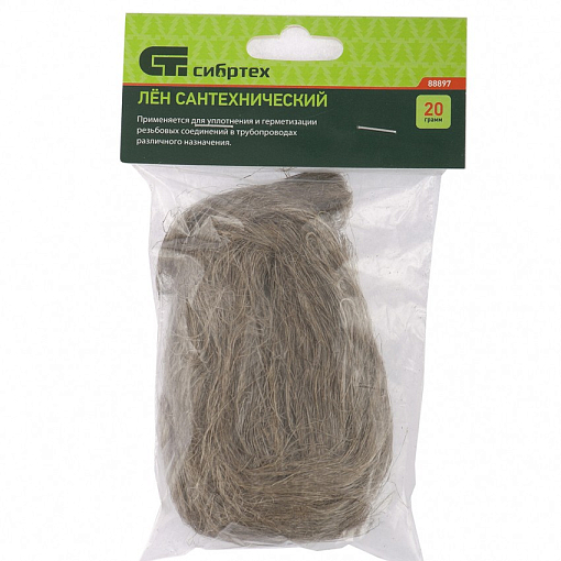 Фото 0 товара Лен сантехнический, 20 г Сибртех