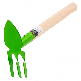 Мотыжка комбинированная, 60 х 380 мм, стальная, деревянная рукоятка, Агроном, Россия, Сибртех - фото 1