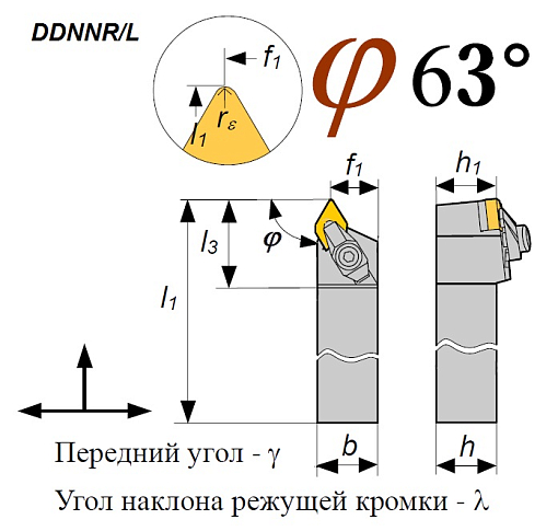 Фото 1 товара Резец DDNNR 3225 P15 проходной