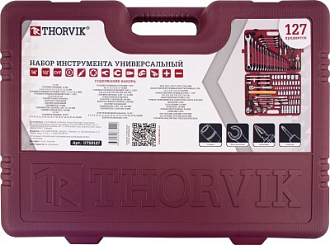 Универсальный набор инструментов 1/4", 1/2"DR (127 предмета) THORVIK арт. UTS0127 - фото 4