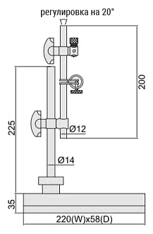 Штатив Ш D прис 8мм/4мм/3/8", INSIZE - фото 2