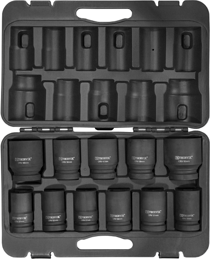Фото 0 товара Набор головок торцевых для ручного гайковерта 1"DR, 21-50 мм, 11 предметов, THORVIK