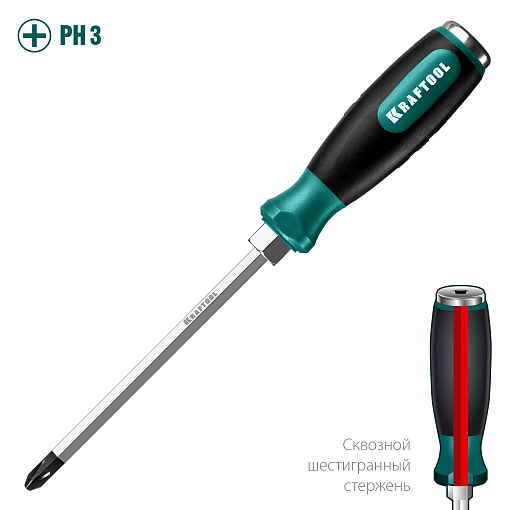 Фото 1 товара Отвертка PH3х150 мм, ударная, Kraftool