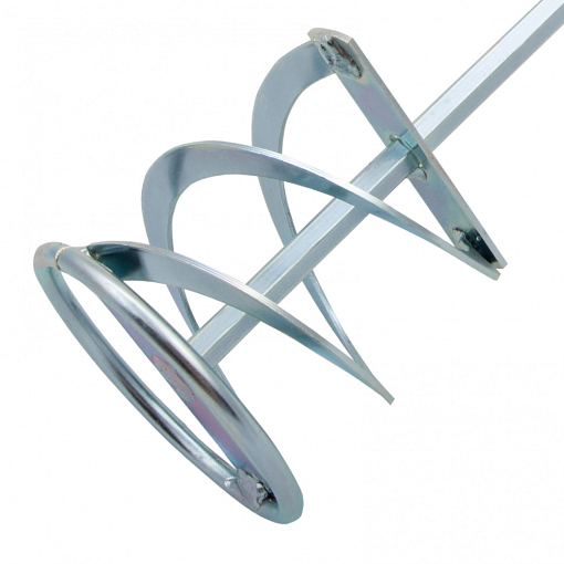 Фото 1 товара Миксер для красок и штукатурных смесей, 80 х 400 мм, оцинкованный, шестигранный хвостовик 8 мм Denzel