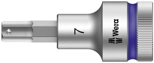 Фото 0 товара 8740 C Hex-Plus HF Zyklop Головка торцевая с битой вставкой с внешним шестигранником, 1/2, с фиксацией, 7 x 60 мм