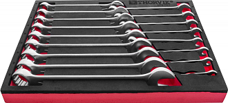 Набор ключей комбинированных в EVA ложементе 280х375 мм, 17 предметов, THORVIK - фото 3