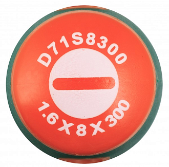 Отвертка стержневая шлицевая ANTI-SLIP GRIP, SL8.0х300 мм, Jonnesway - фото 2