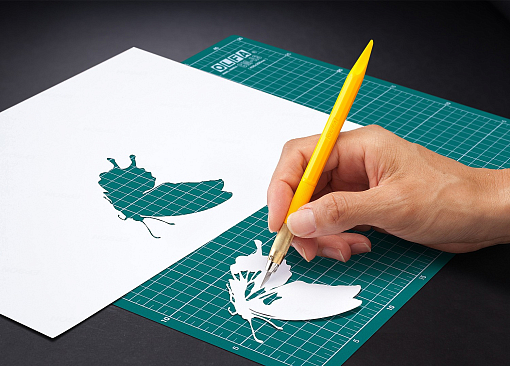 Фото 3 товара OLFA 4 мм, Нож перовой дизайнерский для точных работ, 30 лезвий, OL-AK-5