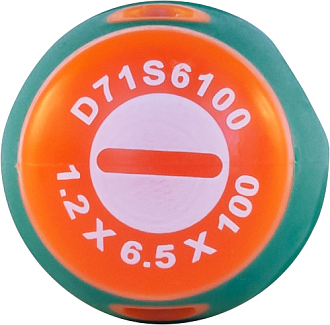 Отвертка стержневая шлицевая ANTI-SLIP GRIP, SL6.5х100 мм, Jonnesway - фото 2