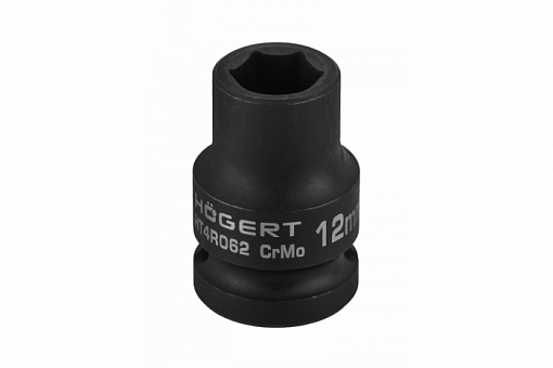 Фото 0 товара Головка торцевая ударная шестигранная 1/2", 12 мм, DIN 3121, CrMo HOEGERT