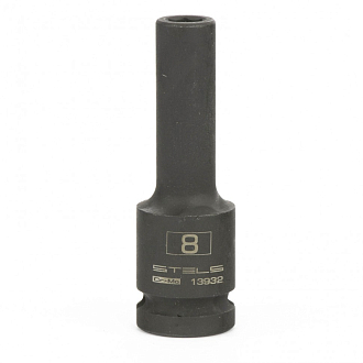 Головка ударная удлиненная шестигранная, 8 мм, 1/2, CrMo Stels - фото 1