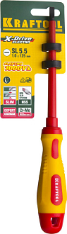 Отвертка SL5.5х125 мм, высоковольтная, Kraftool - фото 3