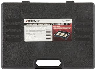 Набор правок и молотков для кузовных работ, 7 предметов, THORVIK - фото 2