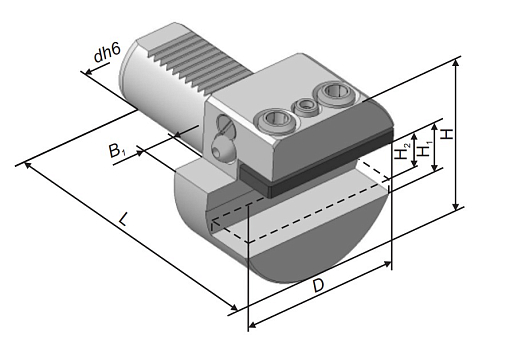 Фото 2 товара Резцедержатель радиальный для проходных резцов В2-50х32 левый БЗСП