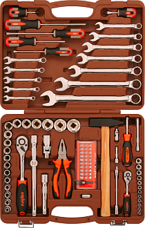 Набор инструмента универсальный 1/4", 1/2"DR, 93 предмета, Ombra - фото 1