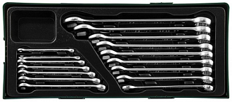 Набор ключей гаечных комбинированных в ложементе, 6-24 мм, 16 предметов, Jonnesway - фото 1