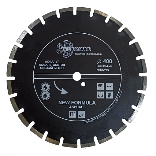 Фото 0 товара Диск алмазный отрезной 400*25,4 по асфальту New Formula