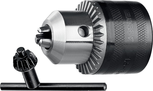 Фото 0 товара Патрон для дрели STAYER 13 мм, 1/2", ключ в комплекте, ударный, 29055-13-1/2 Professional