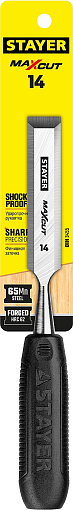 Фото 3 товара Стамеска STAYER 14 мм, с плоской пластмассовой ручкой, 1820-14_z01
